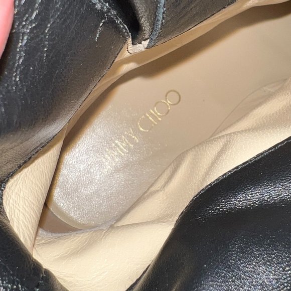 Jimmy Choo Youth II black smooth leather biker boots - Picture 8 of 12